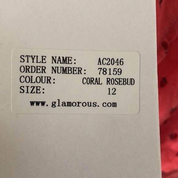 Glamorous Coral Rosebud Cropped Wrap Top Size 12 NWT - Picture 4 of 11